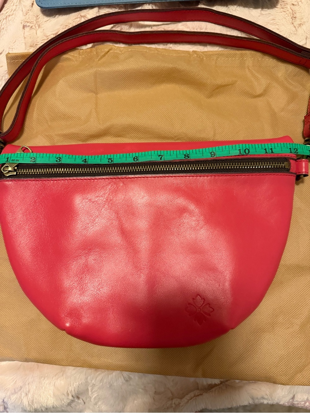 Women’s Patricia Nash Red Leather Crossbody/Belt Bag with adjustable strap NWOT - Picture 4 of 9
